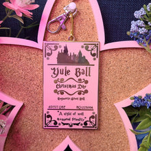 Load image into Gallery viewer, Yule Ball Invite keychain
