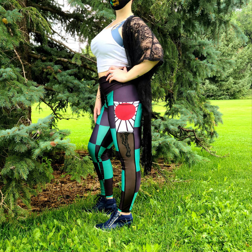 Tanjirou inspired leggings